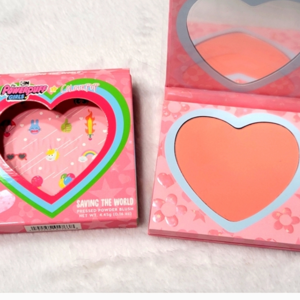 Brand New Limited Edition Colourpop Powerpuff blush-saving the world-peach color
